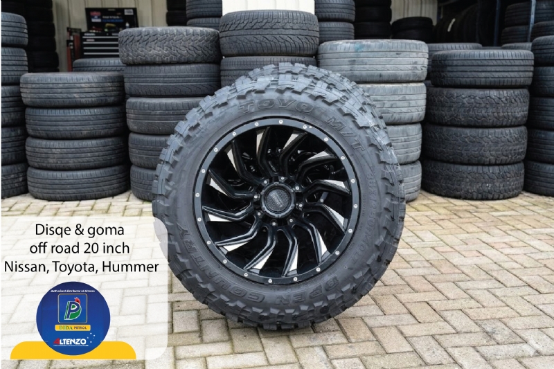 Disqe dhe goma off road 20 inch per 4x4 Nissan Toyota Hummer, Disqe dhe goma 20 inch per SUV Nissan Toyota Hummer, Disqe dhe goma off road 20 inch modele te ndryshme ne shitje, Disqe dhe goma off road 20 inch me oferte per teren te veshtire